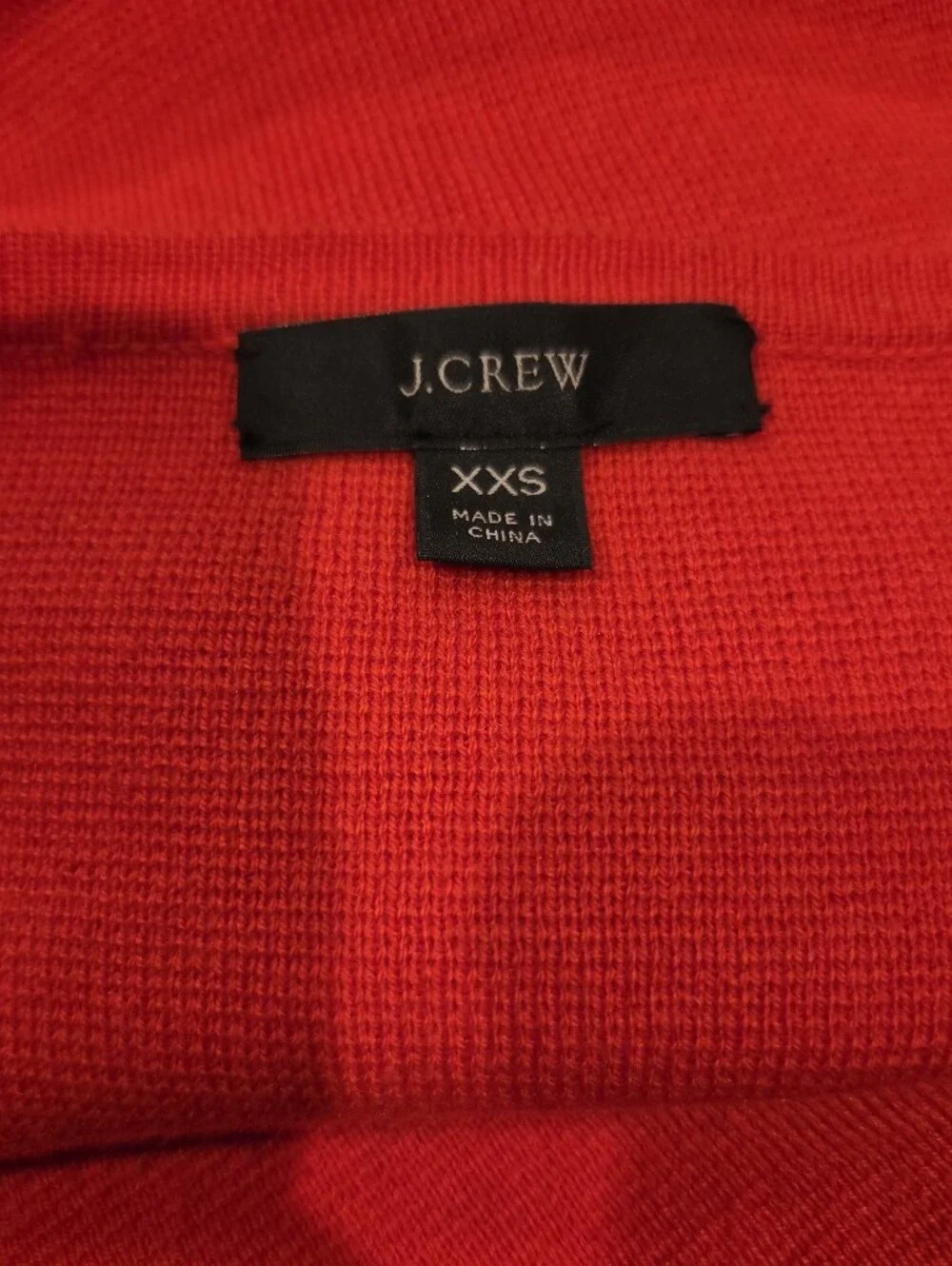 J Crew Size XXS Juliette Red Orange Wool Blend Cardigan Blazer Pockets